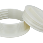 Omni-directional Threaded Wall Flange Mount for 5-inch Portable Air Conditioner Exhaust Tube with Off-Season Plug Kit/Bundle 5MNT-PLUG-KIT by Intulon