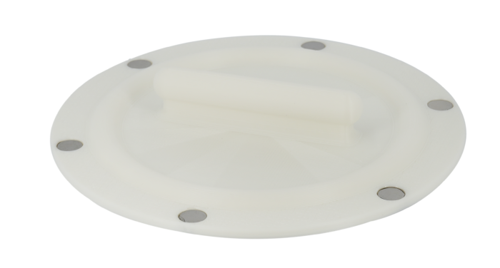 6COVER_angle Magnetic Omni-directional Threaded Portable AC Vent Kit, 6 inch Flange Mount with Off-Season Cover | White | 6MNT-MAG-KIT-WH - Image 3