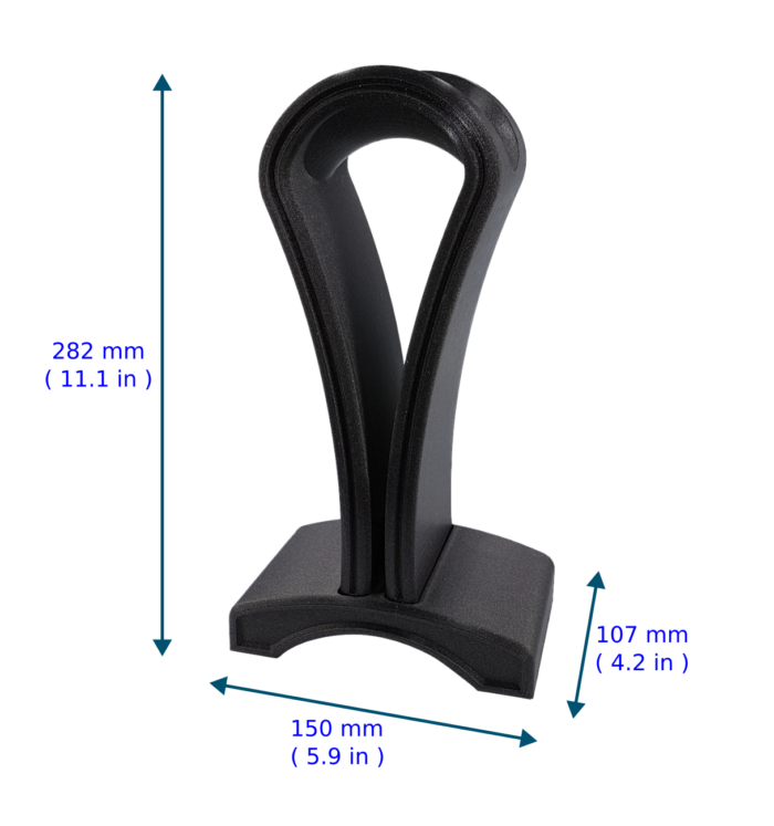 Intulon Pedestal Headphone Stand/Holder P3 - Midnight Black - Image 6