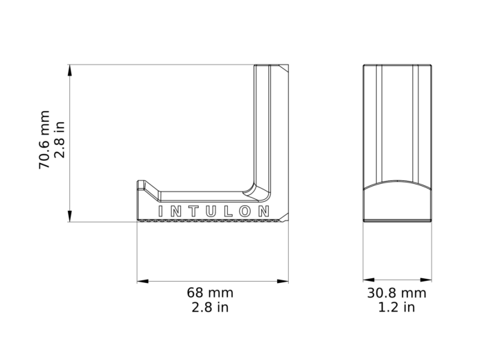 v8 dimensions Screw-Mounted Headphone Holder/Hanger/Stand - V8 by Intulon - Image 6