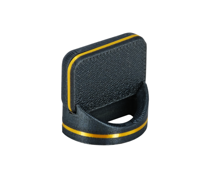 plain gold front angle white bg Intulon Premium Eyeglass Holder, Magnetic, Unisex - Gold Trim v7 - Image 1