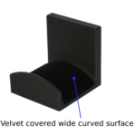 Intulon Velvet -Covered Curved Surface Adhesive-Mounted Gaming Headphone Holder (Black)