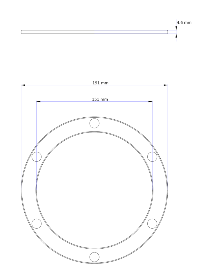 Intulon Magnetic Flange Mount and Magnetic Ring for 6 inch Diameter Tubes | White - Image 4