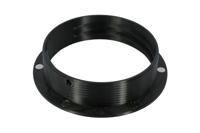Intulon Magnetic Flange Mount and Magnetic Ring for 6 inch Diameter Tubes | Black - Image 2
