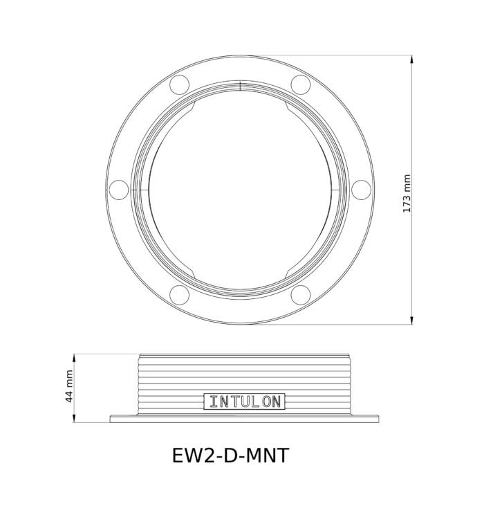 EW2-D-MNT dimensions Portable AC A/C Vent kit for Ecoflow Wave