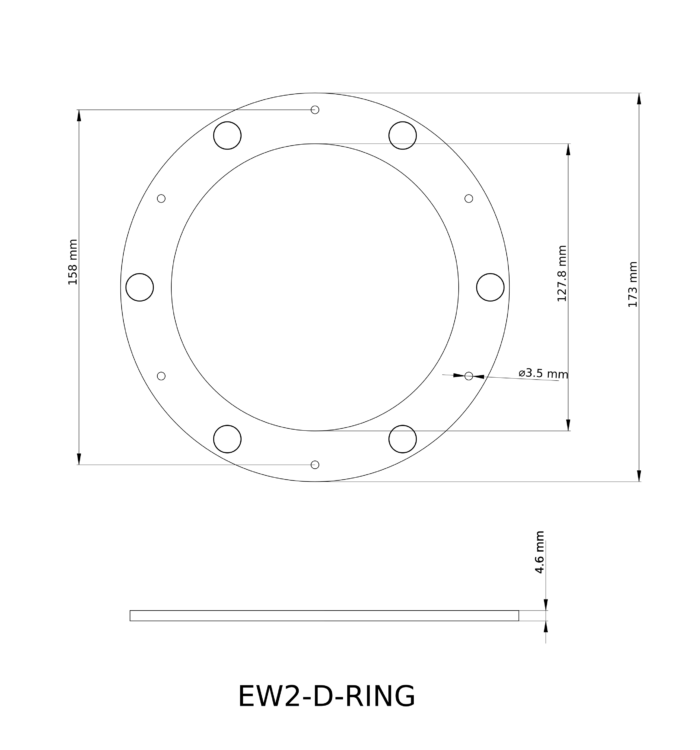 EW2-D-RING dimensions Portable AC A/C Vent kit for Ecoflow Wave