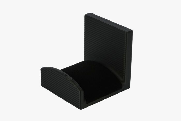 A-MAG front angle Intulon Velvet -Covered Curved Surface Magnetic-Mounted Gaming Headphone Holder V10 - Image 1