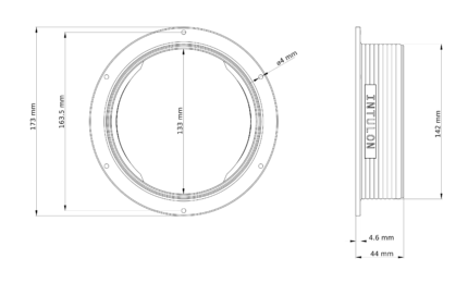 5MNT dimensions 5 inch mount dimensions