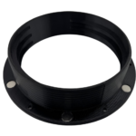 Magnetic Omni-directional Threaded Wall Flange Mount for Portable Air Conditioner 6 inch Exhaust Hose/Tube | Black | 6MNT-WALL-BK