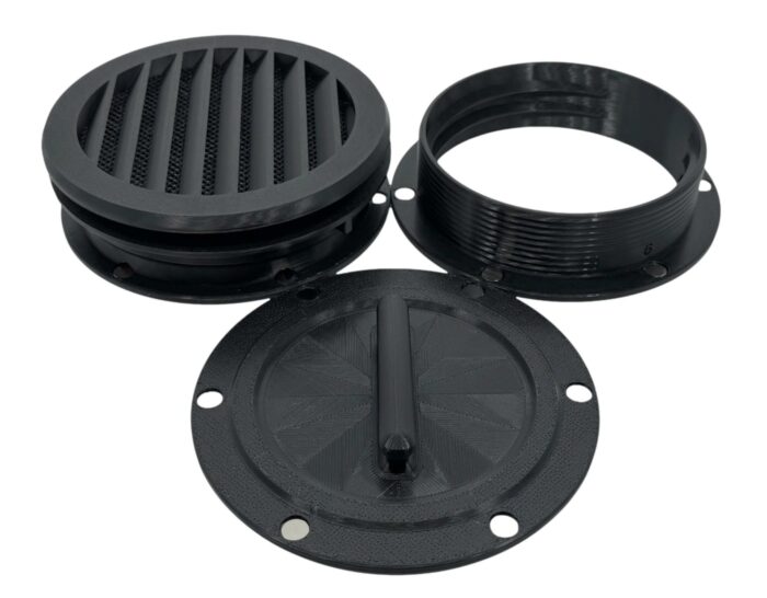 6-EVNK black_clipped_rev_1 Portable Air Conditioner Vent Kit with Magnetic Tube Attachment For RVs and Houses (Type G) | Through Wall Vent Kit - Image 5