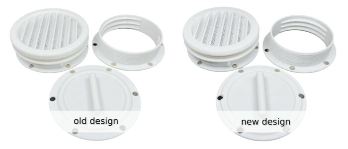 6-EVNK white - design comparison Portable Air Conditioner Vent Kit with Magnetic Tube Attachment For RVs and Houses (Type G) | Through Wall Vent Kit - Image 3
