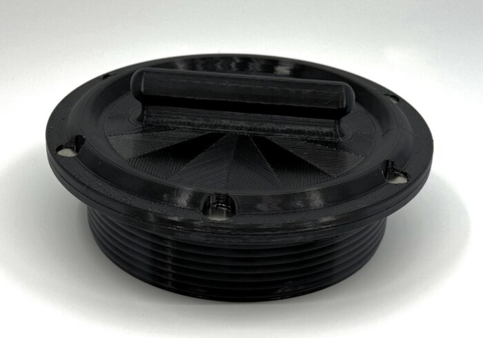 Magnetic Omni-directional Threaded Portable AC Vent Kit, 5 inch Flange Mount with Off-Season Cover | Black | 5MNT-MAG-KIT-BK - Image 4