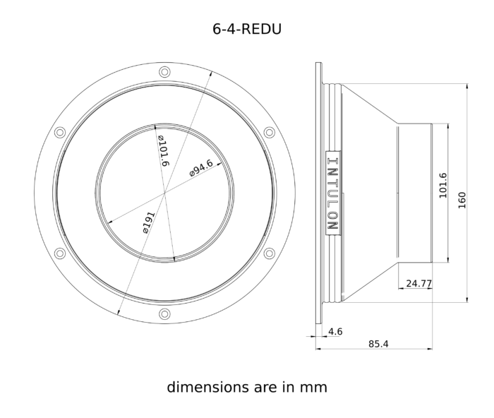 6-4-REDU dimensions Wall Flange Mount - 6 inch to 4 inch Reducer | 6-4-REDU - Image 2