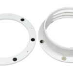 Intulon Magnetic Flange Mount and Magnetic Ring for 5 inch Diameter Tubes | White