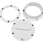 Magnetic Omni-directional Threaded Wall Flange Mount for Portable Air Conditioner 5 inch Exhaust Hose with Off-Season Cover and Flange Ring 5MAG-RING-KIT