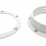 Intulon Magnetic Flange Mount and Magnetic Ring for 6 inch Diameter Tubes | White