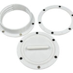 Magnetic Omni-directional Threaded Wall Flange Mount for Portable Air Conditioner 6 inch Exhaust Hose with Off-Season Cover and Flange Ring 6MAG-RING-KIT