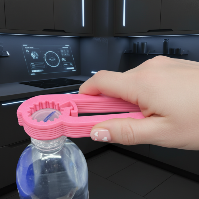 Intulon Water Bottle Opener for Seniors, Arthritis-Friendly Twist Cap Remover, Kitchen Gadget V5 - Image 2