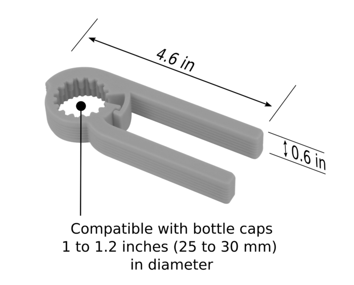 dimensions-scaled Intulon Water Bottle Opener for Seniors, Arthritis-Friendly Twist Cap Remover, Kitchen Gadget V5 - Image 5